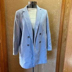 Ann Taylor Sky Blue Double-Breasted Blazer